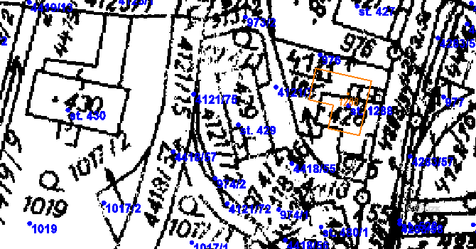 Parcela st. 429 v KÚ Dolní Dobrouč, Katastrální mapa