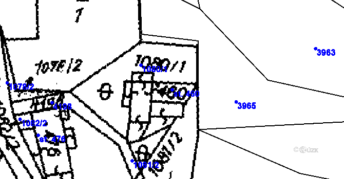 Parcela st. 460 v KÚ Dolní Dobrouč, Katastrální mapa
