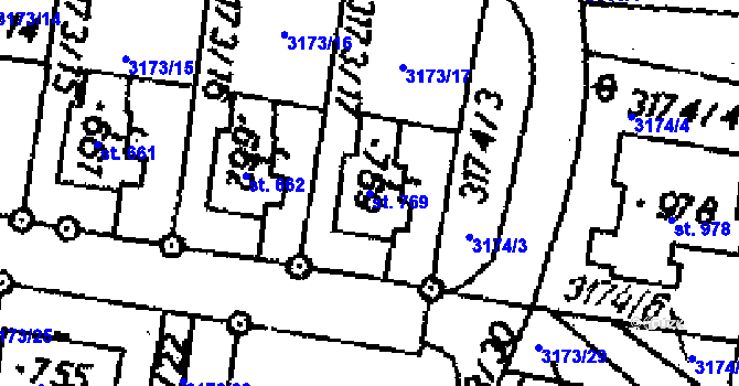 Parcela st. 769 v KÚ Dolní Dobrouč, Katastrální mapa