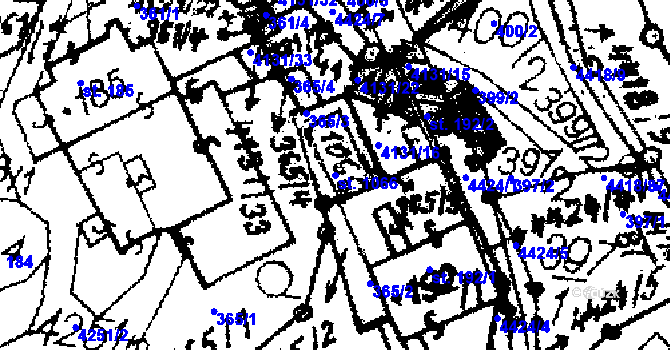 Parcela st. 1066 v KÚ Dolní Dobrouč, Katastrální mapa