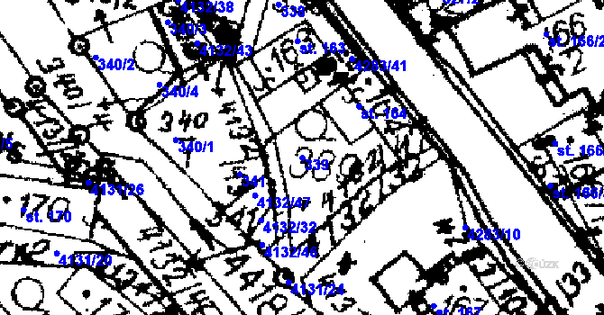 Parcela st. 339 v KÚ Dolní Dobrouč, Katastrální mapa
