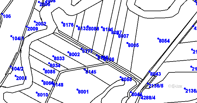 Parcela st. 2103/2 v KÚ Dolní Dobrouč, Katastrální mapa