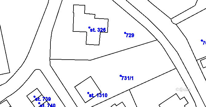 Parcela st. 4418/29 v KÚ Dolní Dobrouč, Katastrální mapa