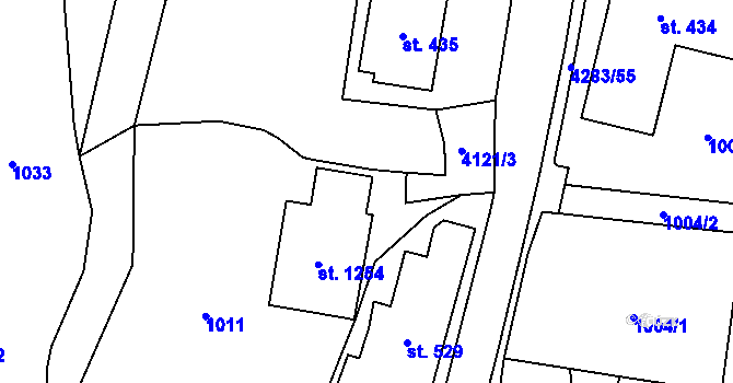 Parcela st. 4418/61 v KÚ Dolní Dobrouč, Katastrální mapa