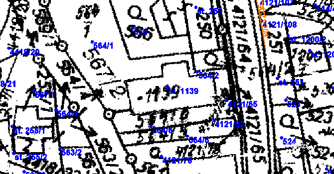 Parcela st. 1139 v KÚ Dolní Dobrouč, Katastrální mapa