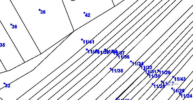 Parcela st. 11/39 v KÚ Dolní Dubňany, Katastrální mapa