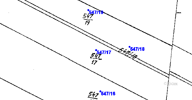 Parcela st. 547/17 v KÚ Dolní Dubňany, Katastrální mapa