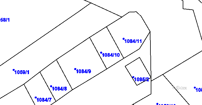 Parcela st. 1084/10 v KÚ Dolní Dvořiště, Katastrální mapa