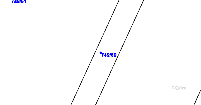 Parcela st. 749/60 v KÚ Dolní Dvořiště, Katastrální mapa