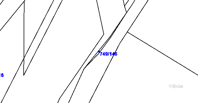 Parcela st. 749/146 v KÚ Dolní Dvořiště, Katastrální mapa