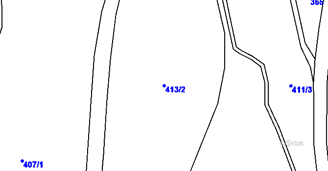 Parcela st. 413/2 v KÚ Jenín, Katastrální mapa