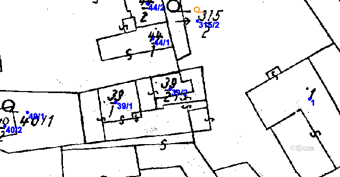 Parcela st. 39/2 v KÚ Dolní Heřmanice, Katastrální mapa