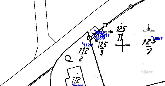 Parcela st. 112/2 v KÚ Dolní Heřmanice, Katastrální mapa