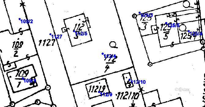 Parcela st. 112/4 v KÚ Dolní Heřmanice, Katastrální mapa
