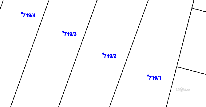 Parcela st. 719/2 v KÚ Oslava, Katastrální mapa