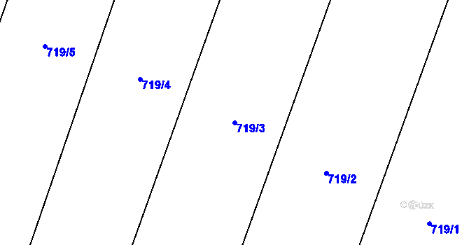 Parcela st. 719/3 v KÚ Oslava, Katastrální mapa