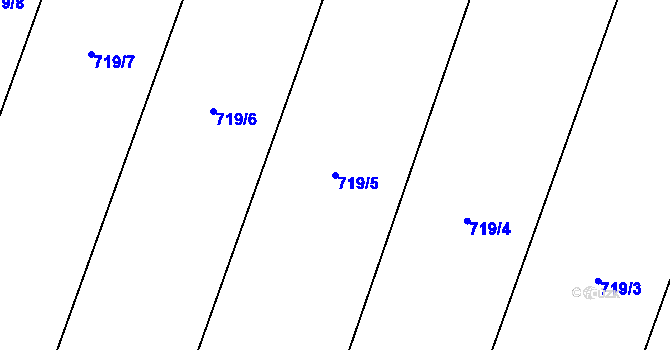Parcela st. 719/5 v KÚ Oslava, Katastrální mapa