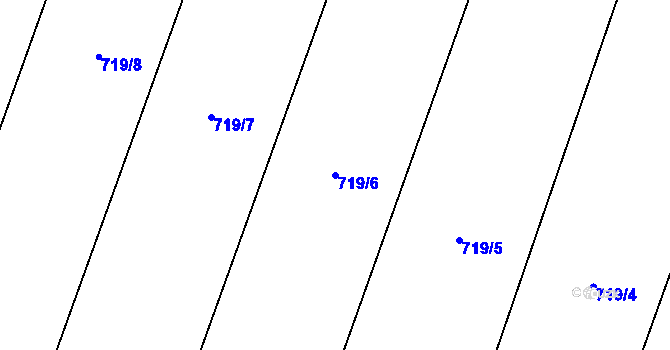 Parcela st. 719/6 v KÚ Oslava, Katastrální mapa