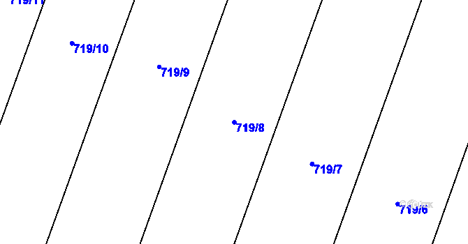 Parcela st. 719/8 v KÚ Oslava, Katastrální mapa