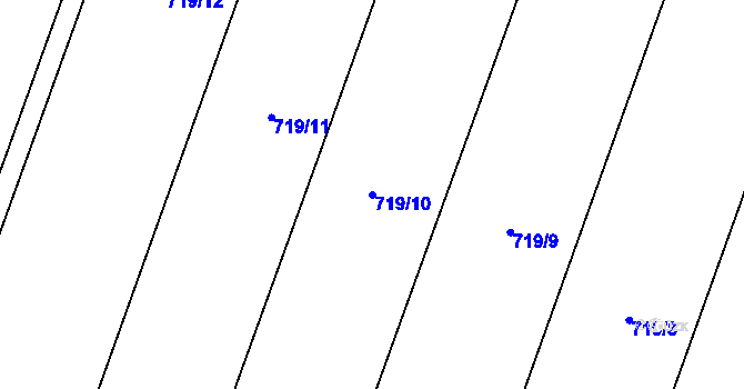 Parcela st. 719/10 v KÚ Oslava, Katastrální mapa