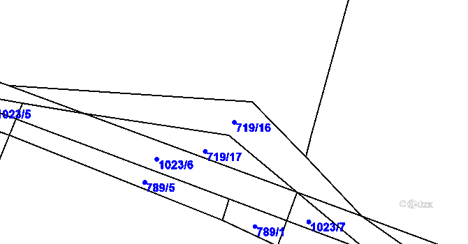 Parcela st. 719/16 v KÚ Oslava, Katastrální mapa