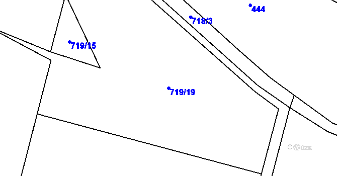Parcela st. 719/19 v KÚ Oslava, Katastrální mapa