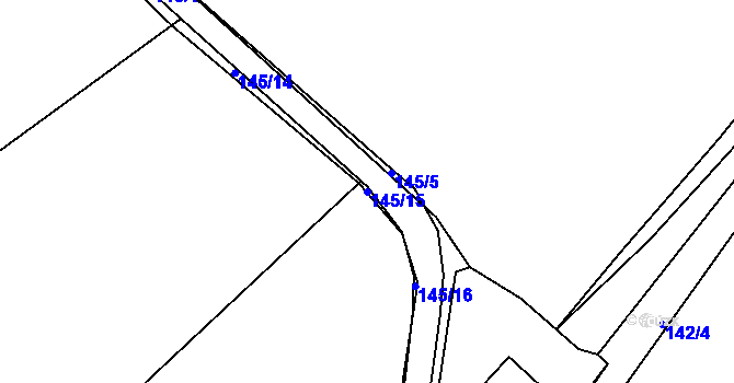 Parcela st. 145/15 v KÚ Lejčkov, Katastrální mapa