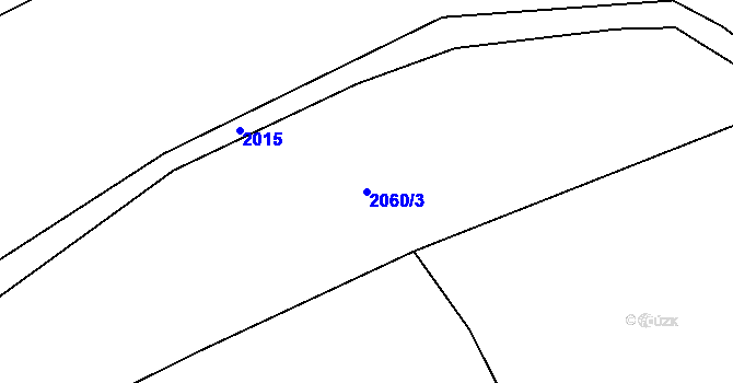 Parcela st. 2060/3 v KÚ Dolní Jablonná, Katastrální mapa