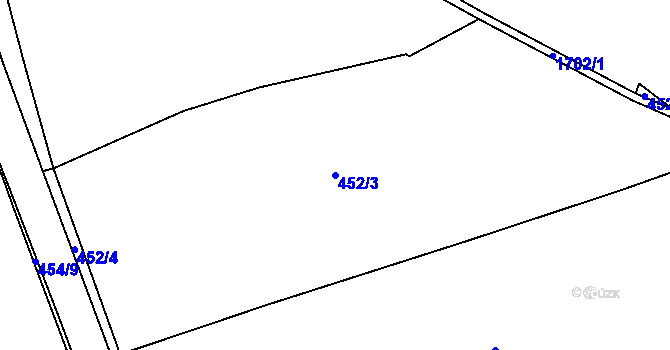 Parcela st. 452/3 v KÚ Dolní Jamné, Katastrální mapa