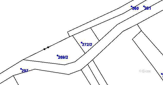 Parcela st. 272/2 v KÚ Dachov, Katastrální mapa