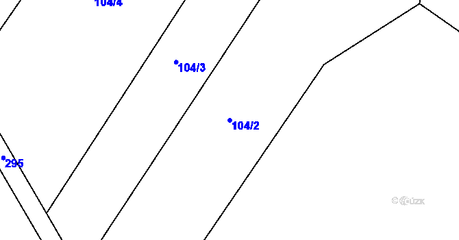 Parcela st. 104/2 v KÚ Dachov, Katastrální mapa