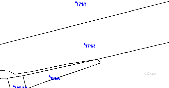 Parcela st. 171/3 v KÚ Dachov, Katastrální mapa