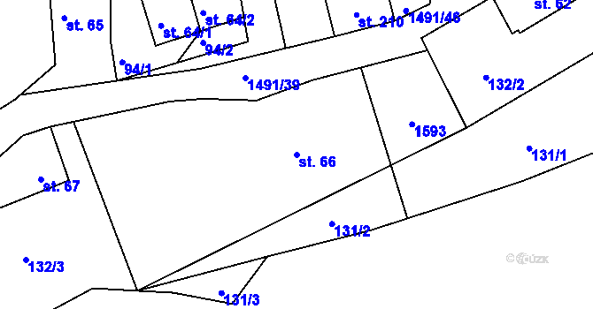 Parcela st. 66 v KÚ Dolní Krupá u Havlíčkova Brodu, Katastrální mapa