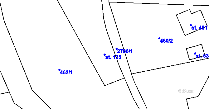Parcela st. 125 v KÚ Dolní Lánov, Katastrální mapa