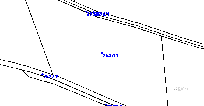 Parcela st. 2537/1 v KÚ Dolní Lánov, Katastrální mapa