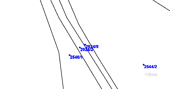 Parcela st. 2924/9 v KÚ Dolní Lánov, Katastrální mapa