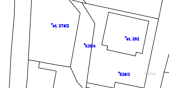 Parcela st. 538/4 v KÚ Dolní Lánov, Katastrální mapa