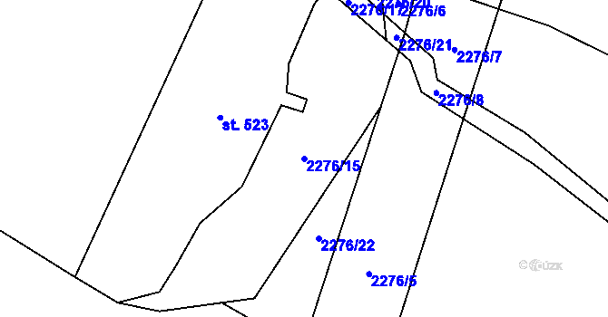 Parcela st. 2276/15 v KÚ Dolní Lánov, Katastrální mapa