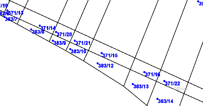 Parcela st. 371/15 v KÚ Vícenice u Dolních Lažan, Katastrální mapa