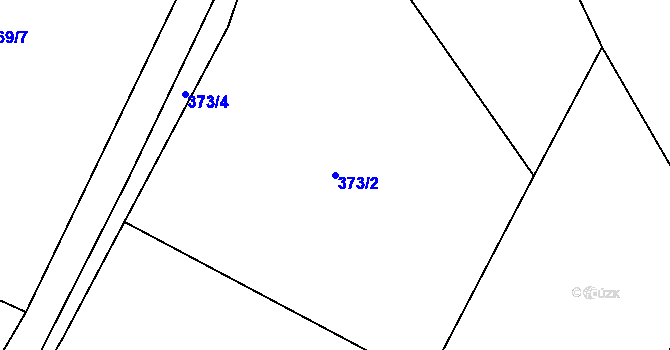 Parcela st. 373/2 v KÚ Vícenice u Dolních Lažan, Katastrální mapa
