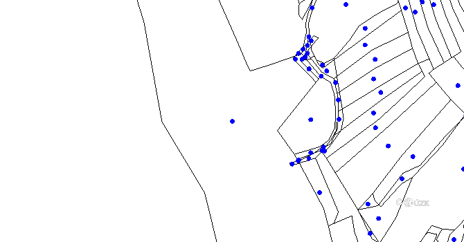 Parcela st. 542/14 v KÚ Dolní Lhota, Katastrální mapa
