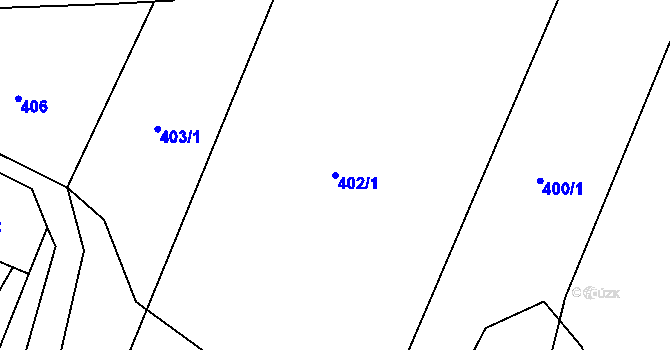 Parcela st. 402/1 v KÚ Dolní Lhota u Ostravy, Katastrální mapa