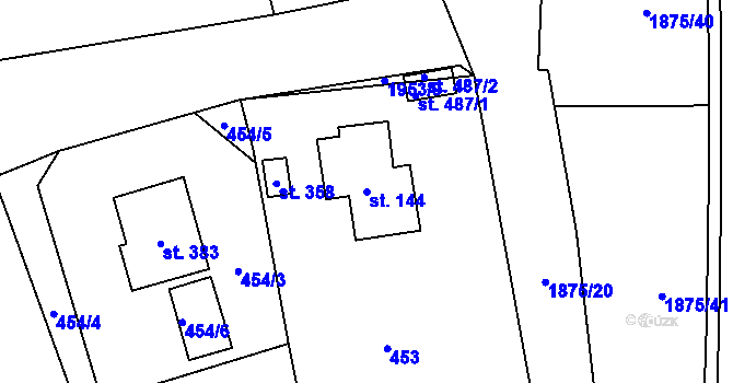Parcela st. 144 v KÚ Dolní Libchavy, Katastrální mapa