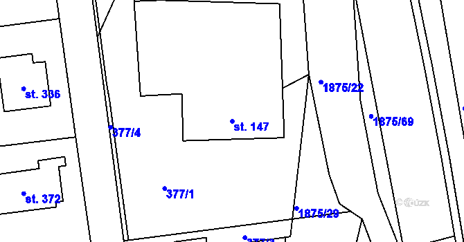 Parcela st. 147 v KÚ Dolní Libchavy, Katastrální mapa