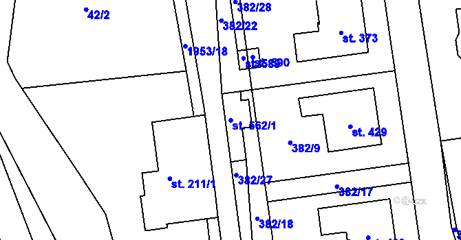 Parcela st. 562/1 v KÚ Dolní Libchavy, Katastrální mapa