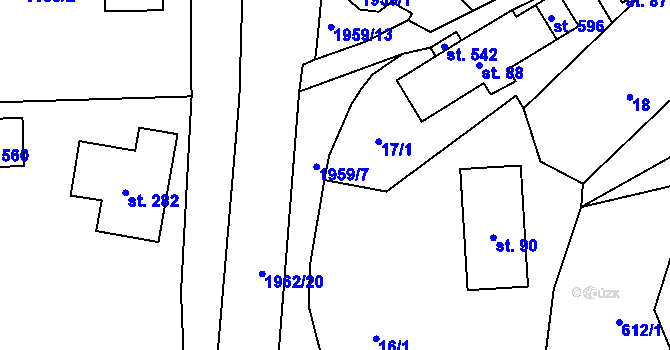 Parcela st. 16/2 v KÚ Dolní Libchavy, Katastrální mapa