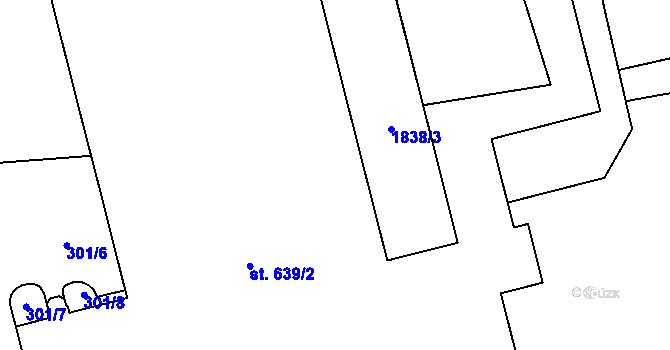 Parcela st. 639/4 v KÚ Dolní Libchavy, Katastrální mapa