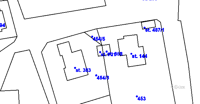 Parcela st. 721 v KÚ Dolní Libchavy, Katastrální mapa