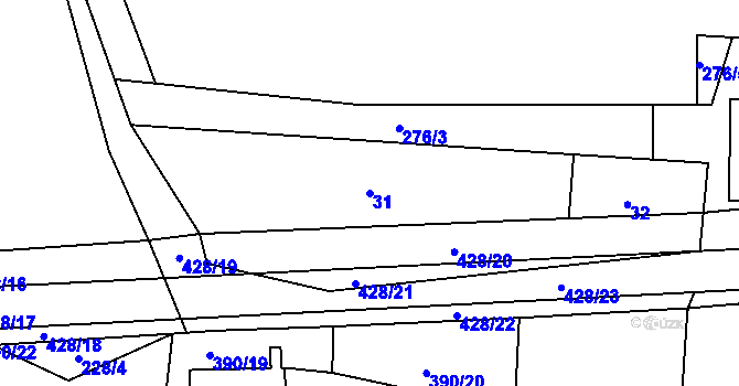 Parcela st. 31 v KÚ Dolní Libochová, Katastrální mapa