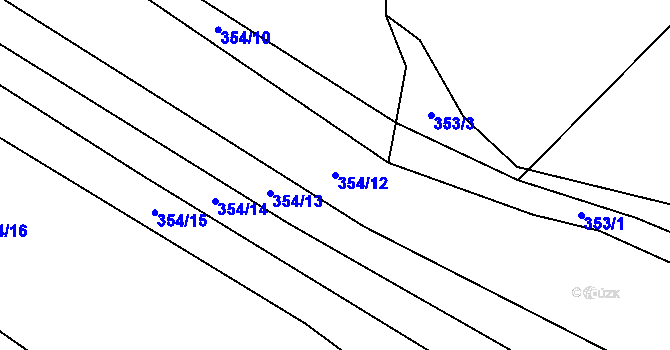 Parcela st. 354/12 v KÚ Dolní Libochová, Katastrální mapa